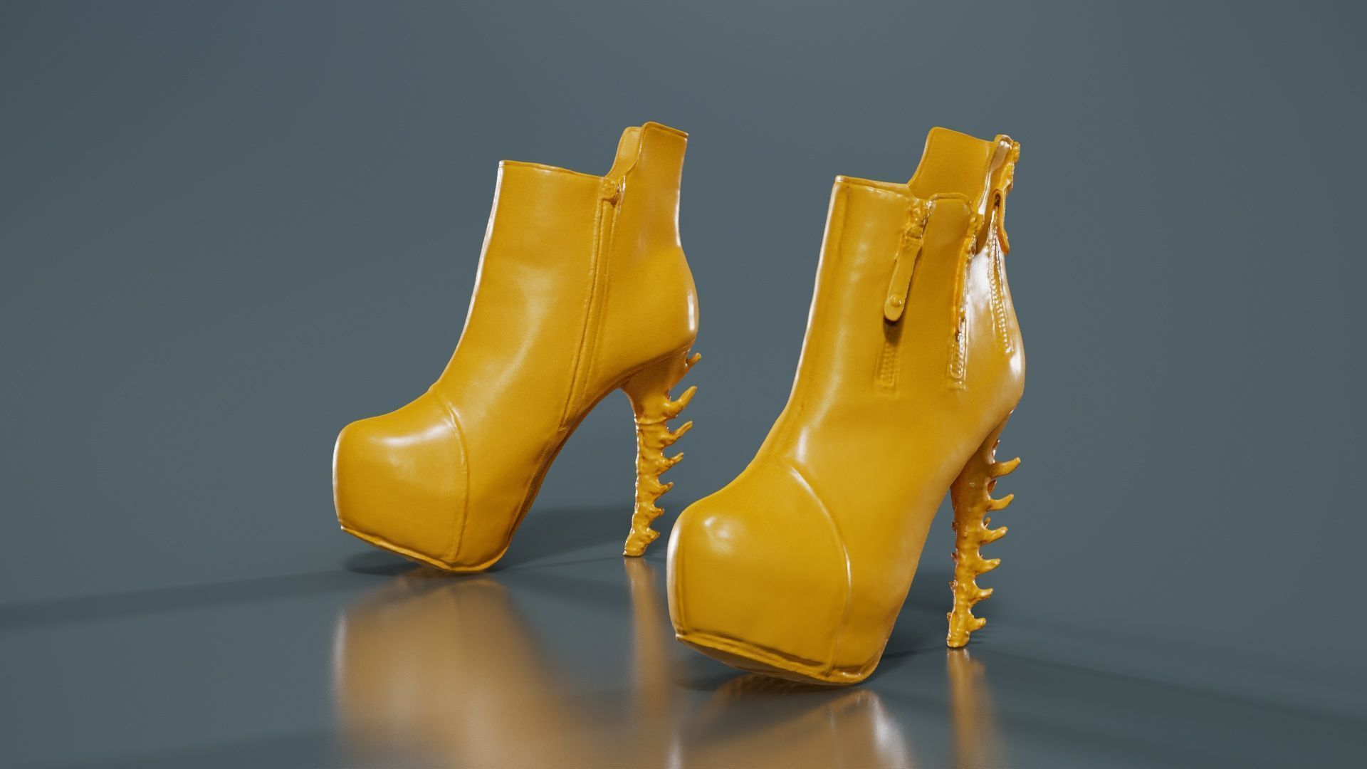 111 Boots Heels and Shoes for Woman Superbundle 3D Model Collection_19