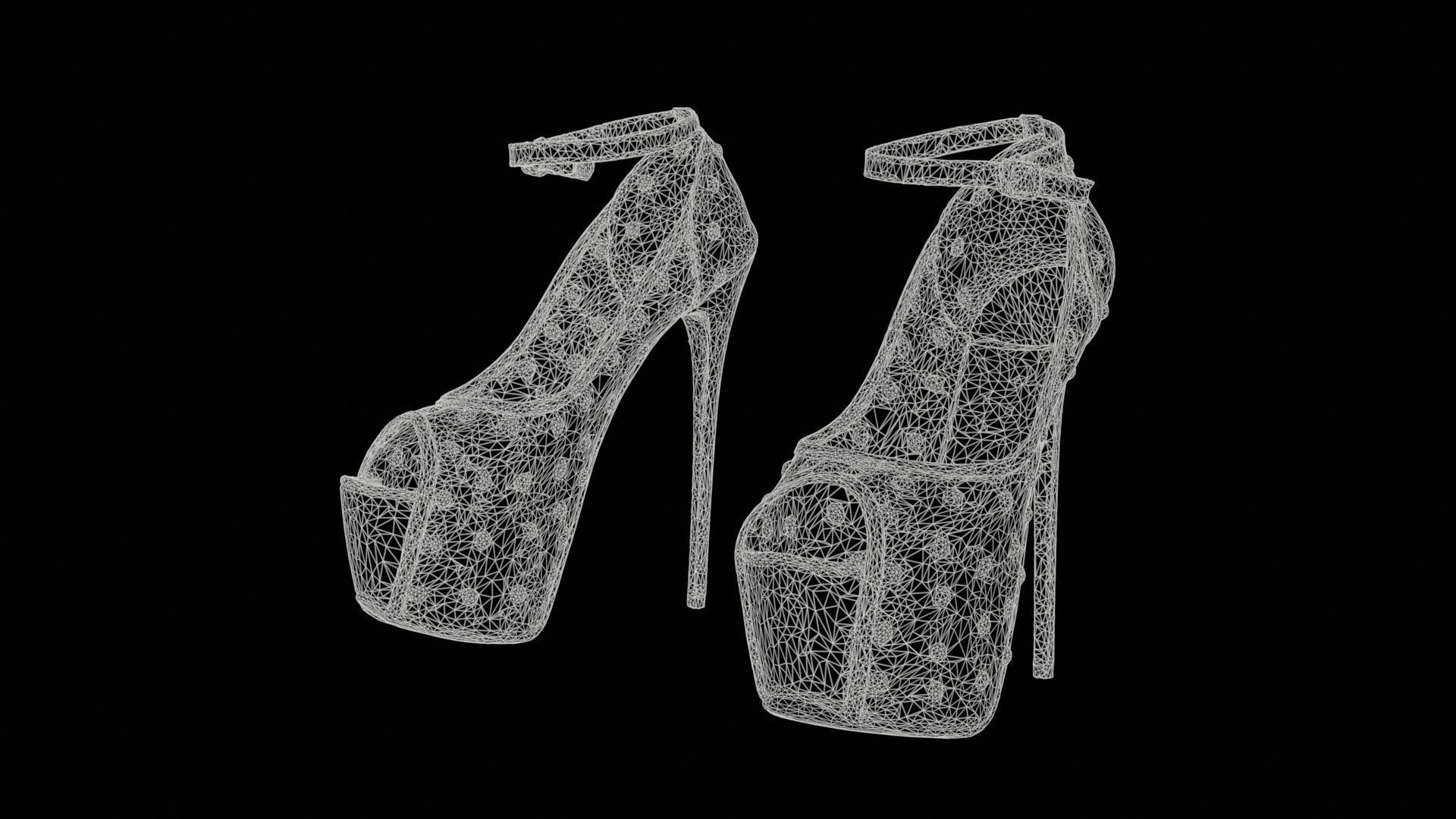 111 Boots Heels and Shoes for Woman Superbundle 3D Model Collection_36