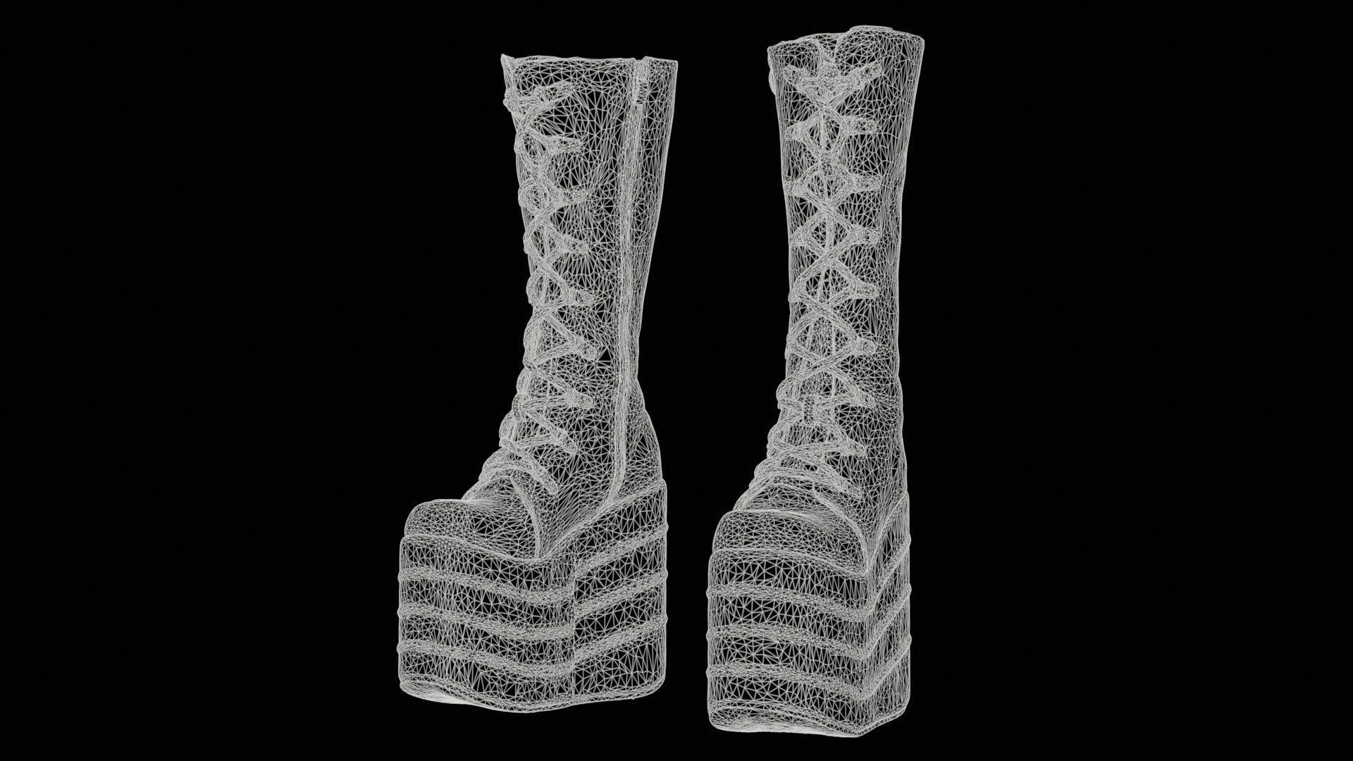 111 Boots Heels and Shoes for Woman Superbundle 3D Model Collection_28