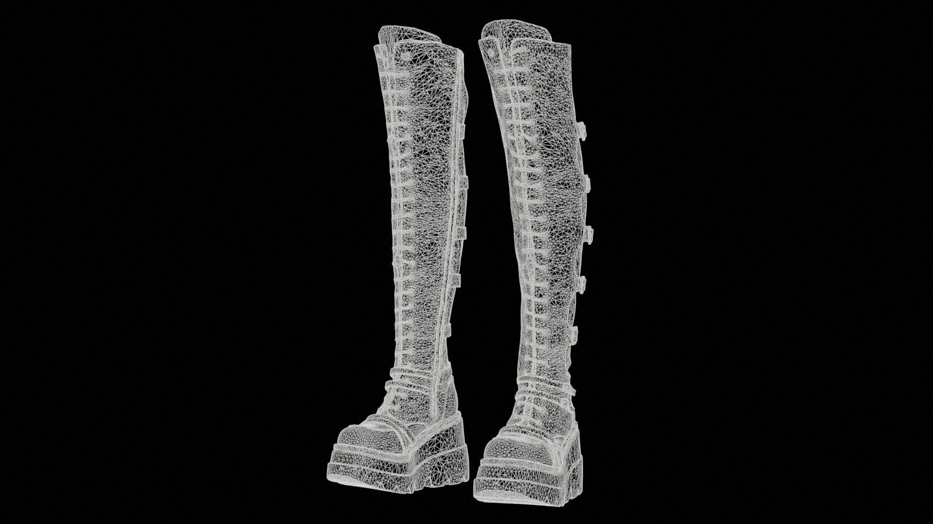 111 Boots Heels and Shoes for Woman Superbundle 3D Model Collection_31