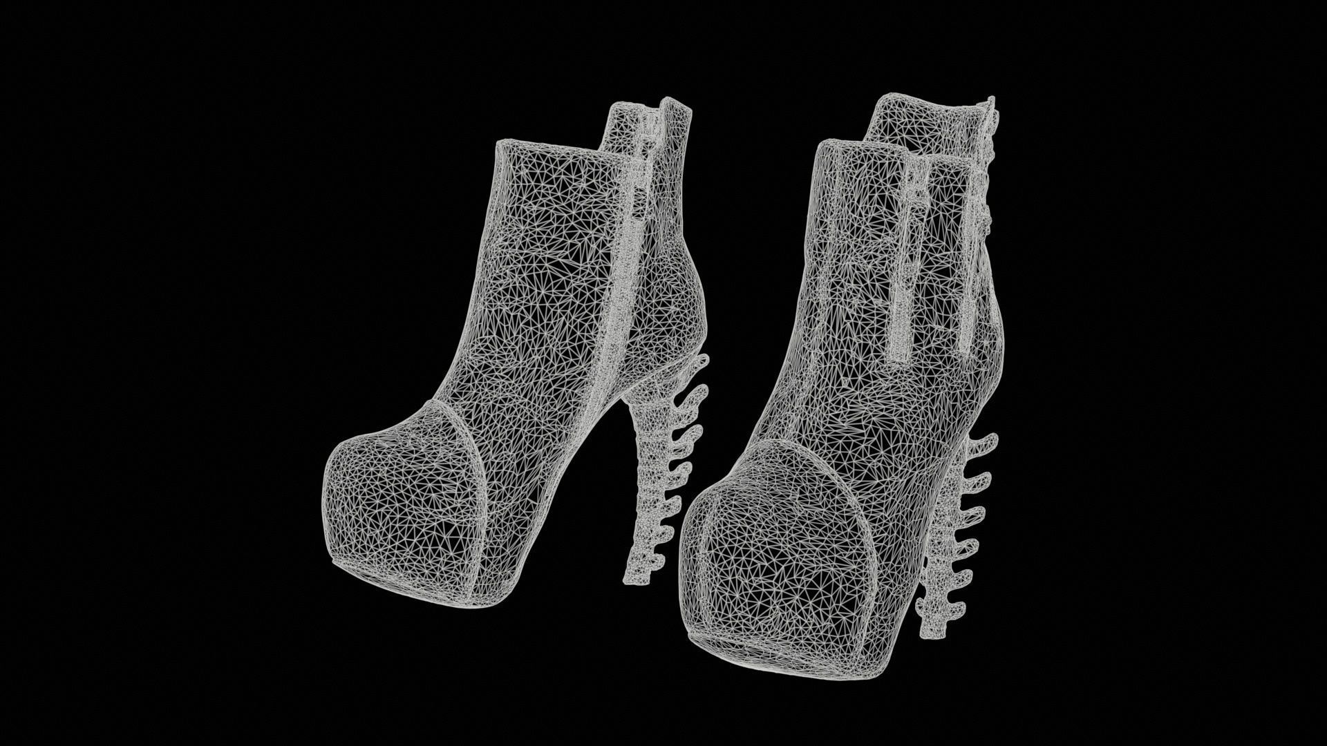 111 Boots Heels and Shoes for Woman Superbundle 3D Model Collection_34