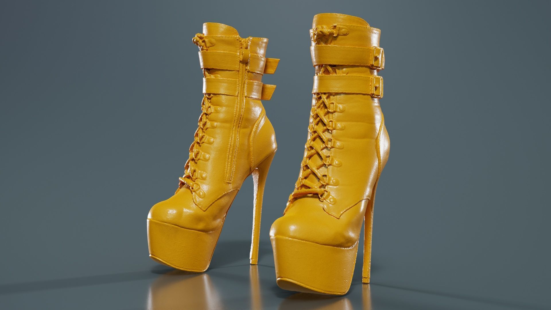 111 Boots Heels and Shoes for Woman Superbundle 3D Model Collection_22