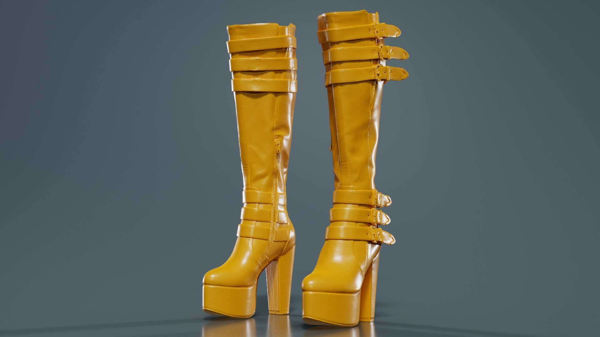 111 Boots Heels and Shoes for Woman Superbundle 3D Model Collection_8