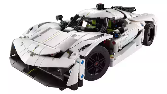 TwindBricks3D - 42184 Koenigsegg Jesko Absolut White Hypercar 3D print model TwindBricks3D - 42184 Koenigsegg Jesko Absolut White Hypercar 3D print model
