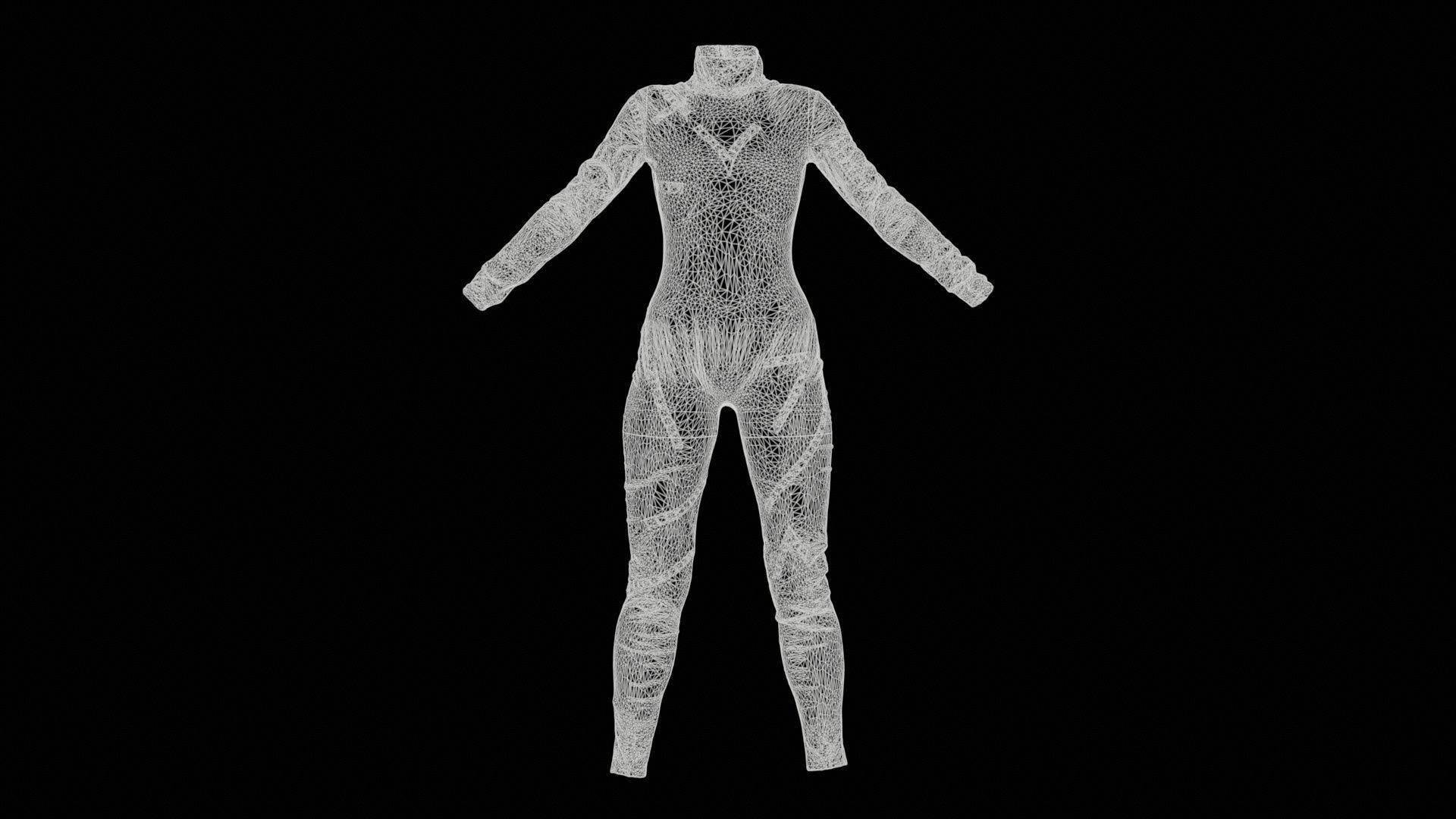 46 Full body Catsuit Costume outfit for Woman Superbundle 3D Model Collection_12