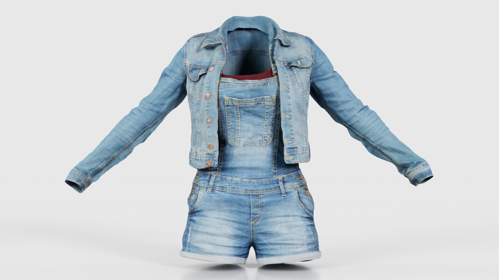 46 Full body Catsuit Costume outfit for Woman Superbundle 3D Model Collection_31