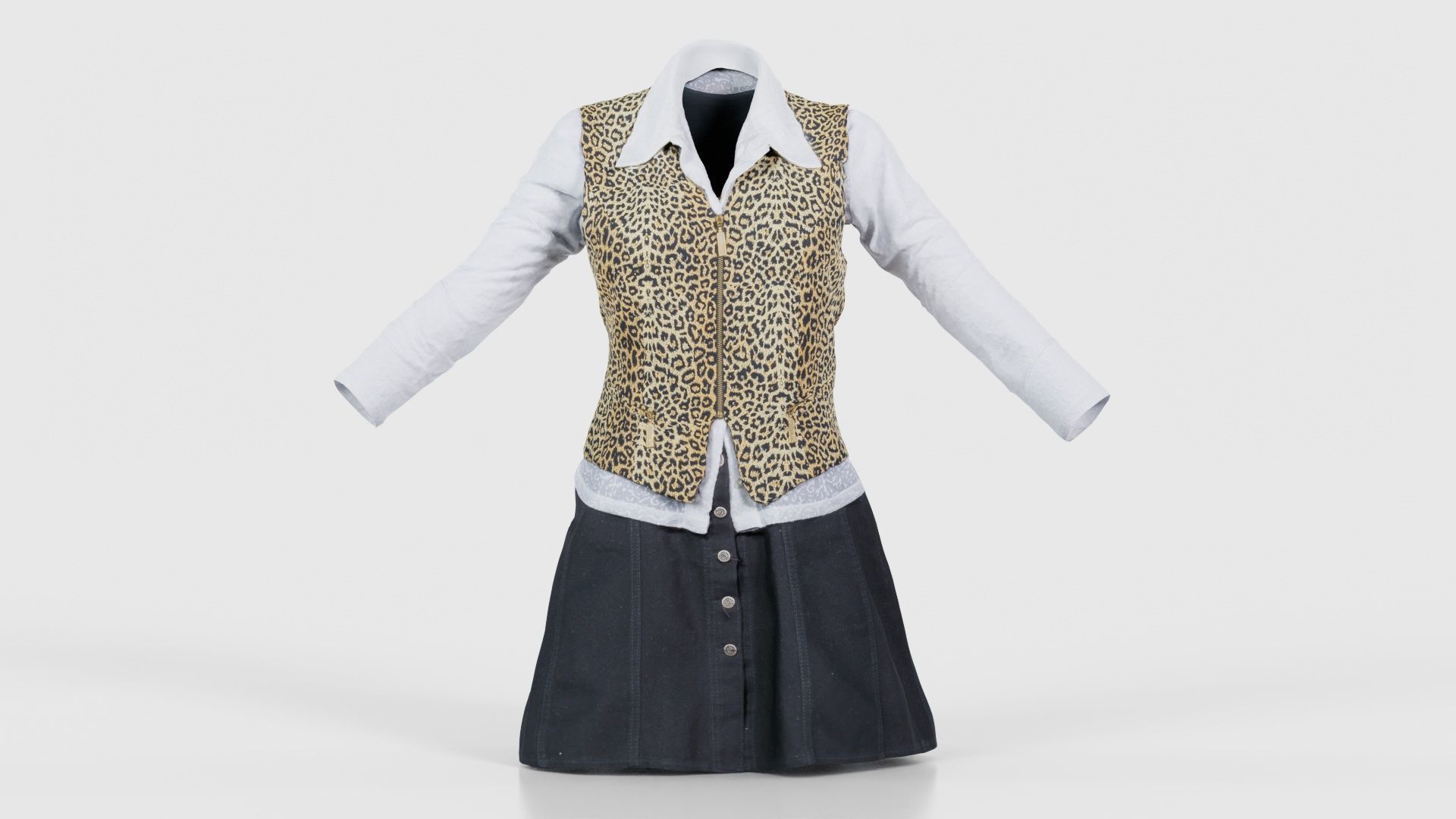 46 Full body Catsuit Costume outfit for Woman Superbundle 3D Model Collection_28