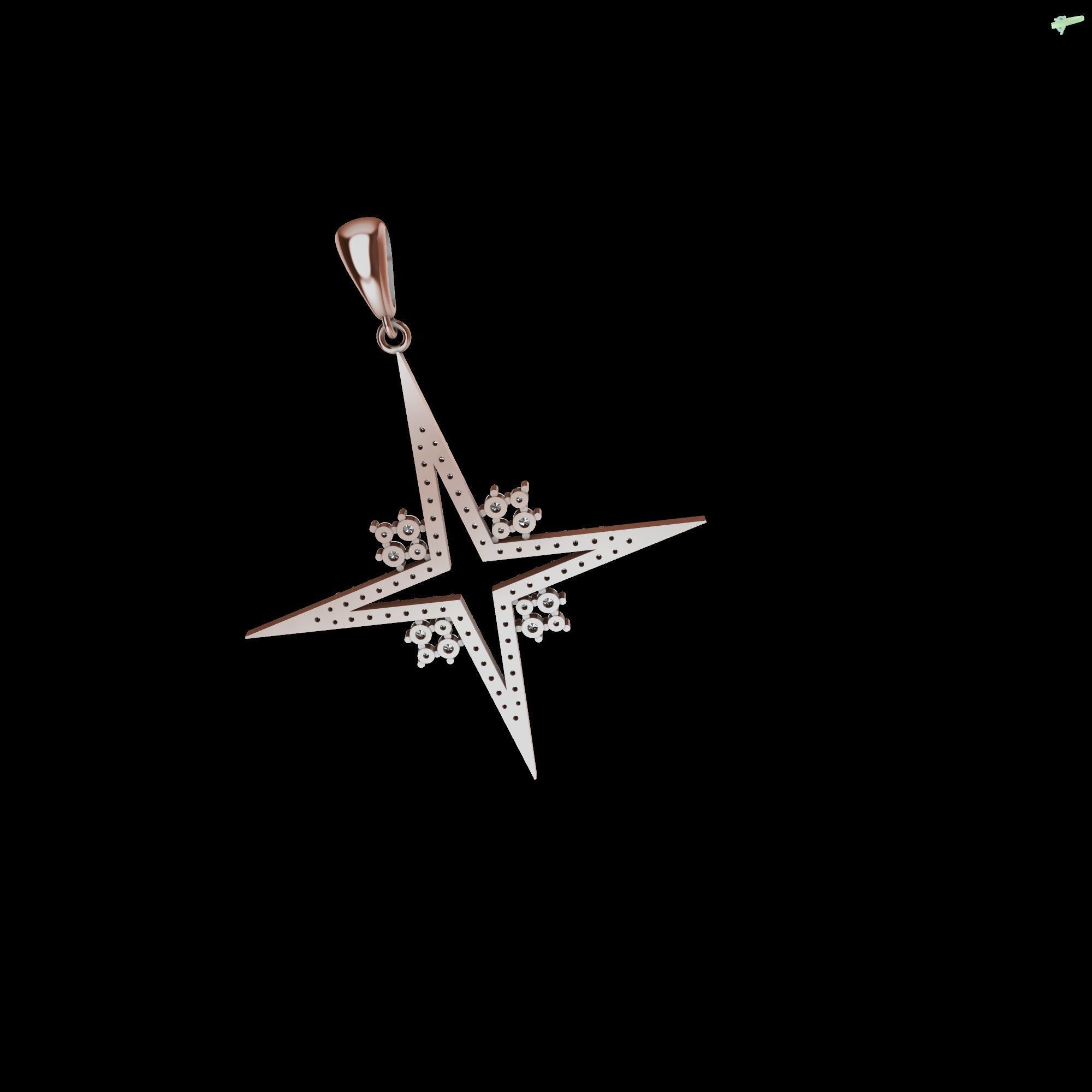 Star Pendant 3D print model_7
