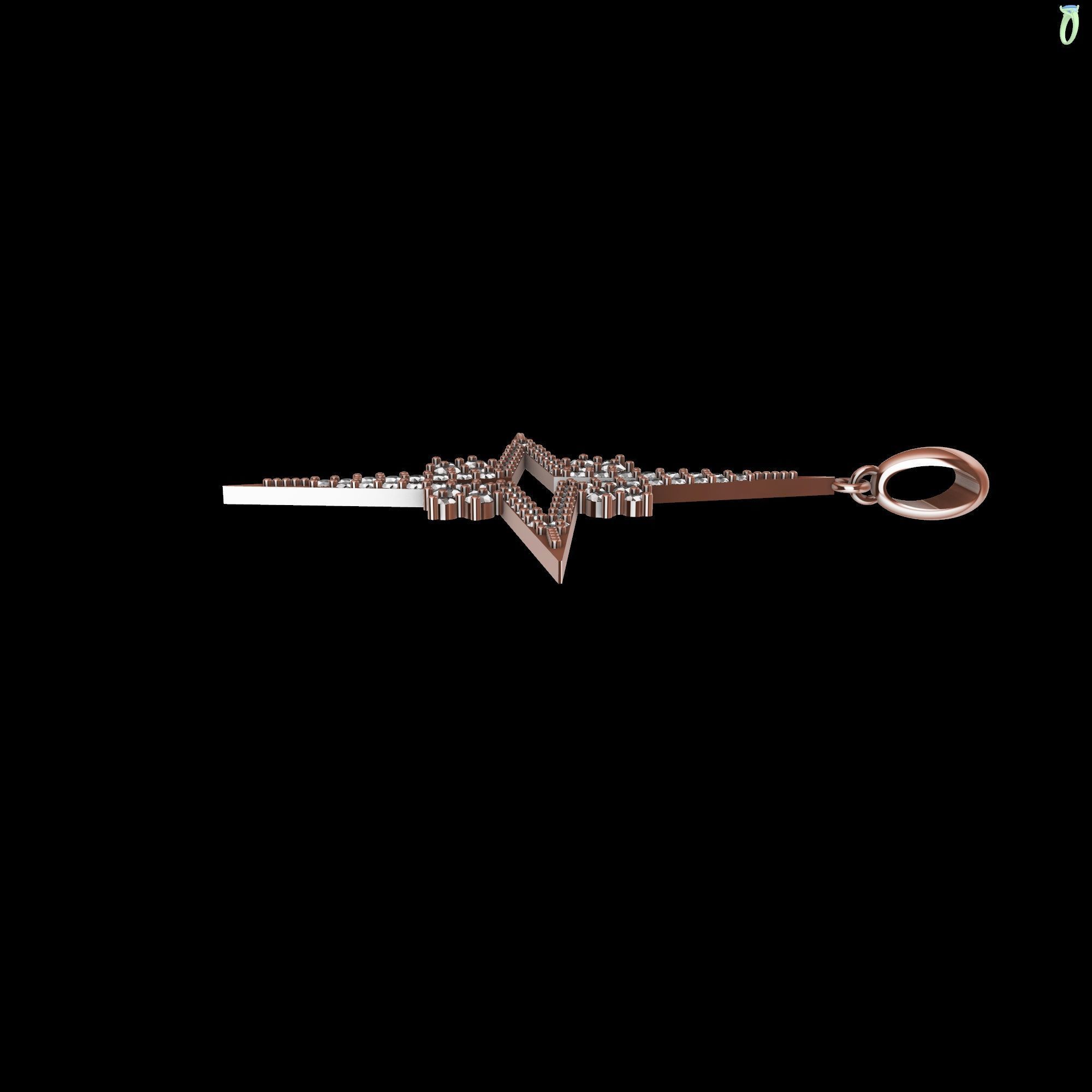 Star Pendant 3D print model_8