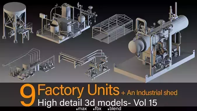 9- Factory units 3D model