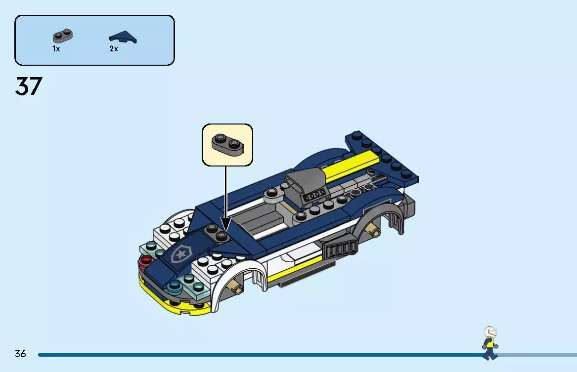 TwindBricks3D - 60415 Police Car and Muscle Car Chase 3D print model_48