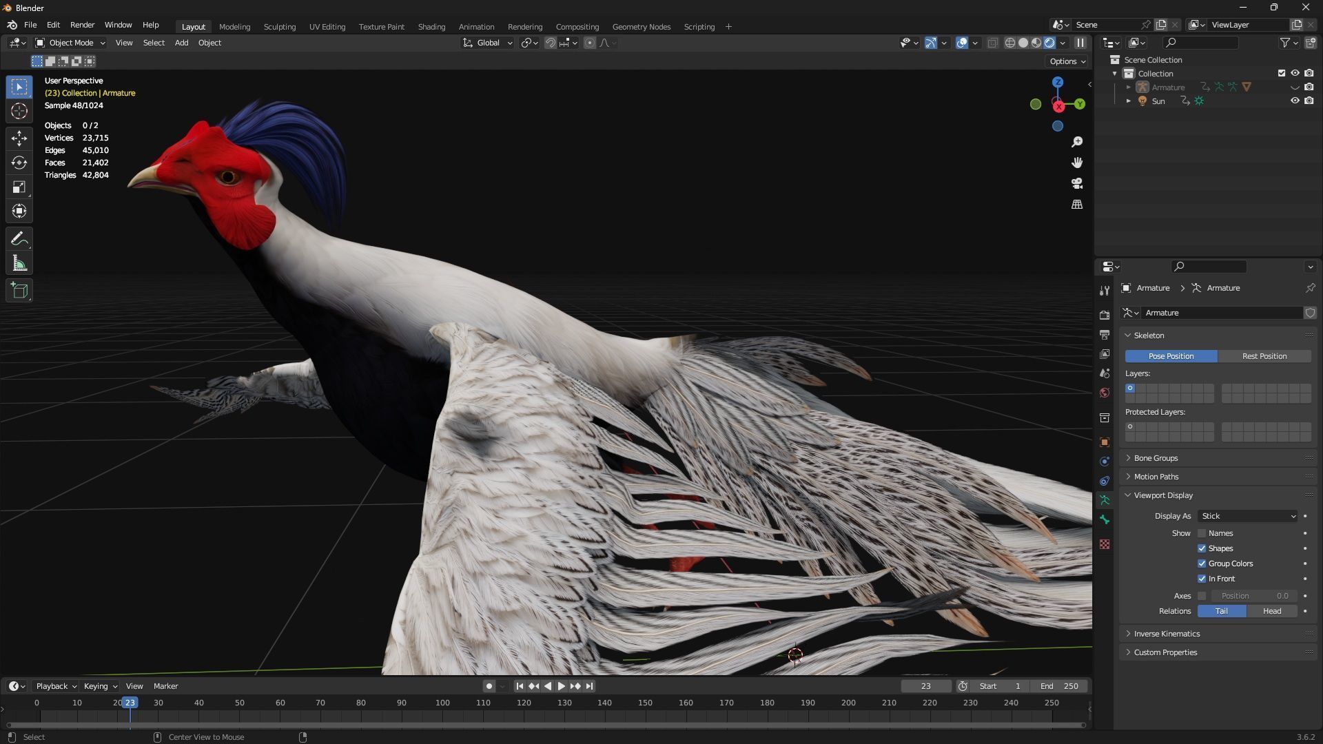 White Pheasant-A1 3D model_23