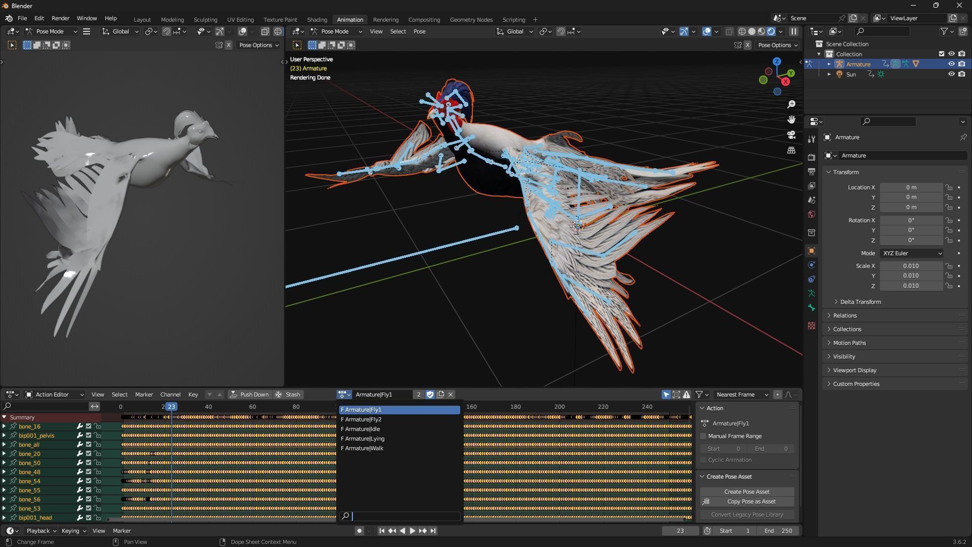 White Pheasant-A1 3D model_22