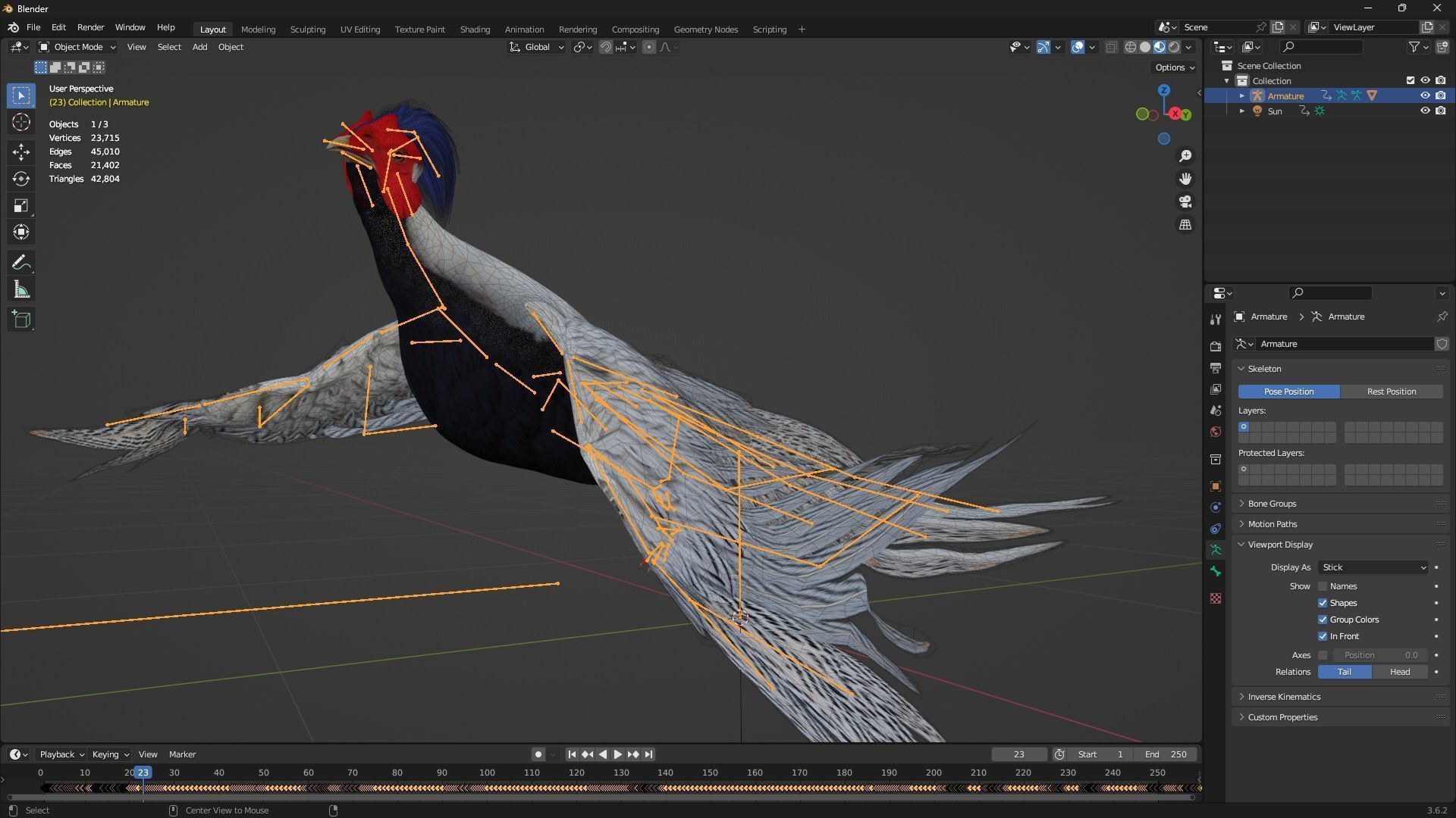 White Pheasant-A1 3D model_19