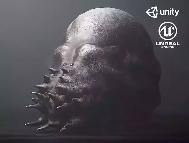 Worm Mom - Game Ready Low-poly 3D model