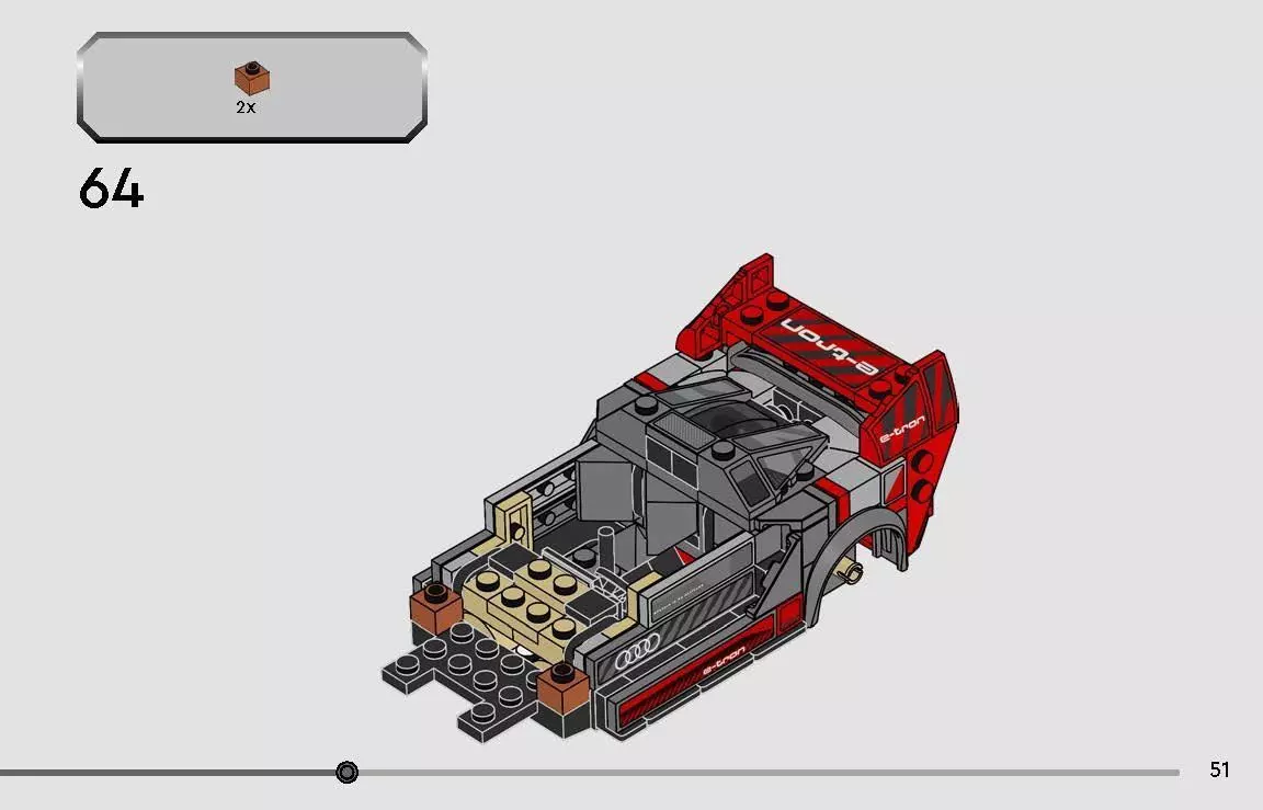 TwindBricks3D - 76921 Audi S1 e-tron quattro Race Car 3D print model_47