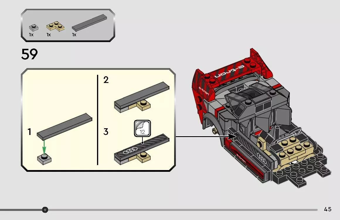 TwindBricks3D - 76921 Audi S1 e-tron quattro Race Car 3D print model_41