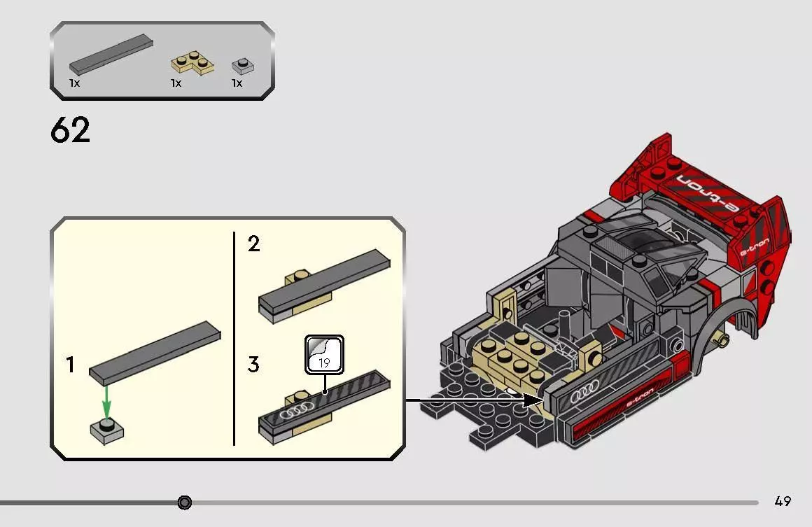 TwindBricks3D - 76921 Audi S1 e-tron quattro Race Car 3D print model_45