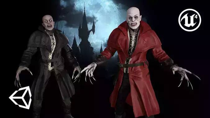 Vampire Low-poly 3D model