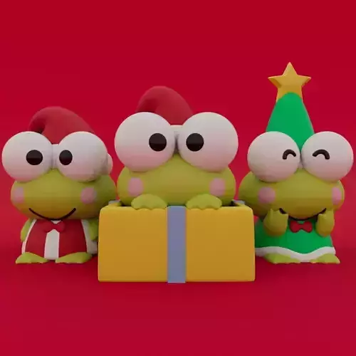 Christmas Special Cute Keroppi Collection 3D print model