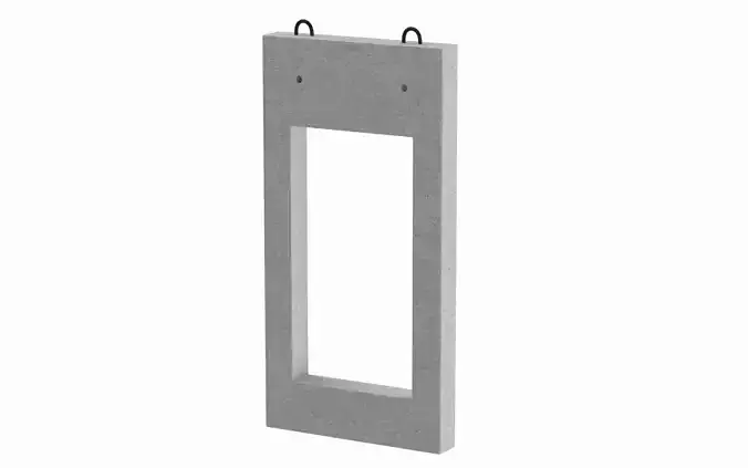 Concrete Window Panel 3D model Concrete Window Panel 3D model
