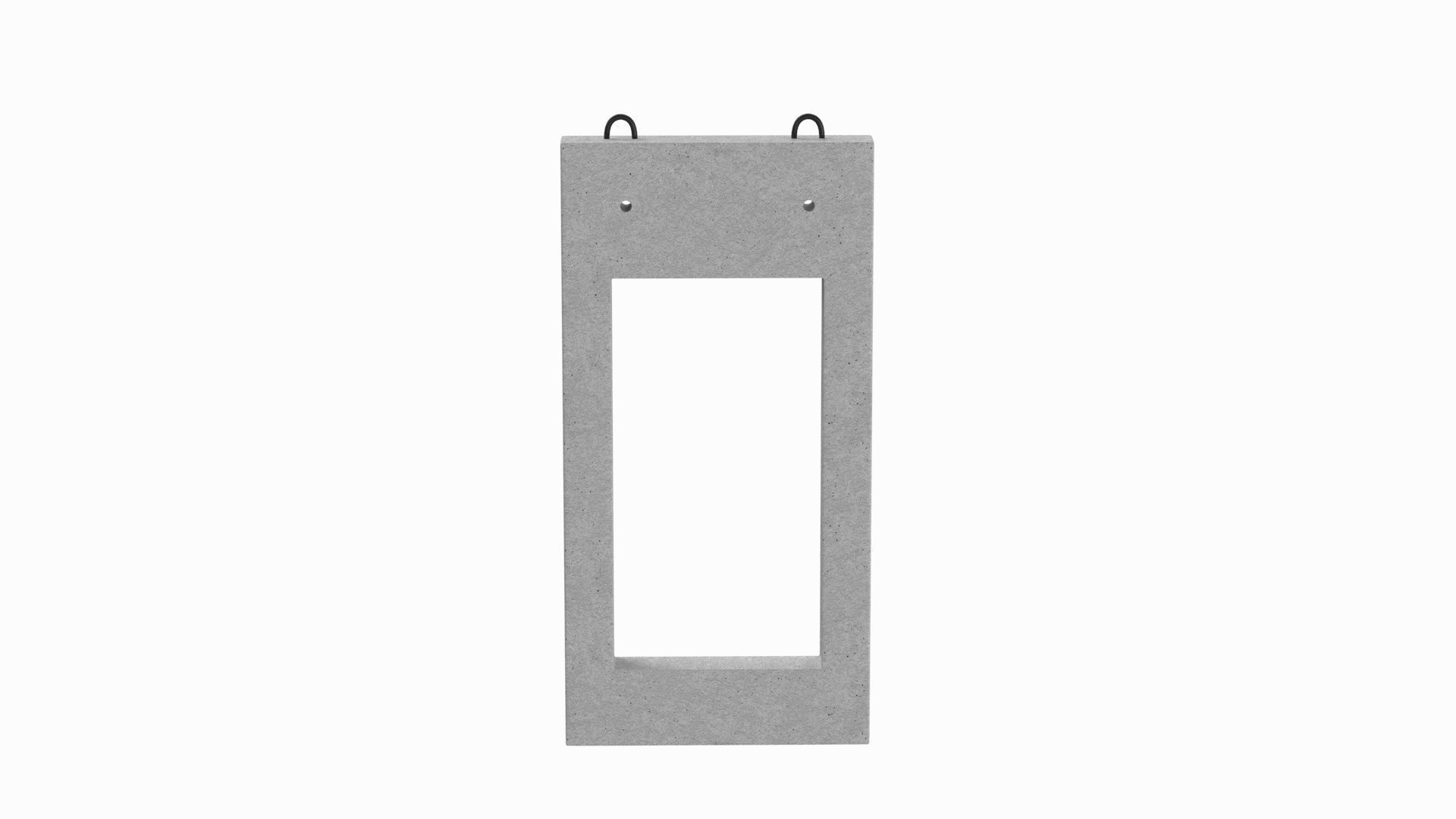 Concrete Window Panel 3D model_2