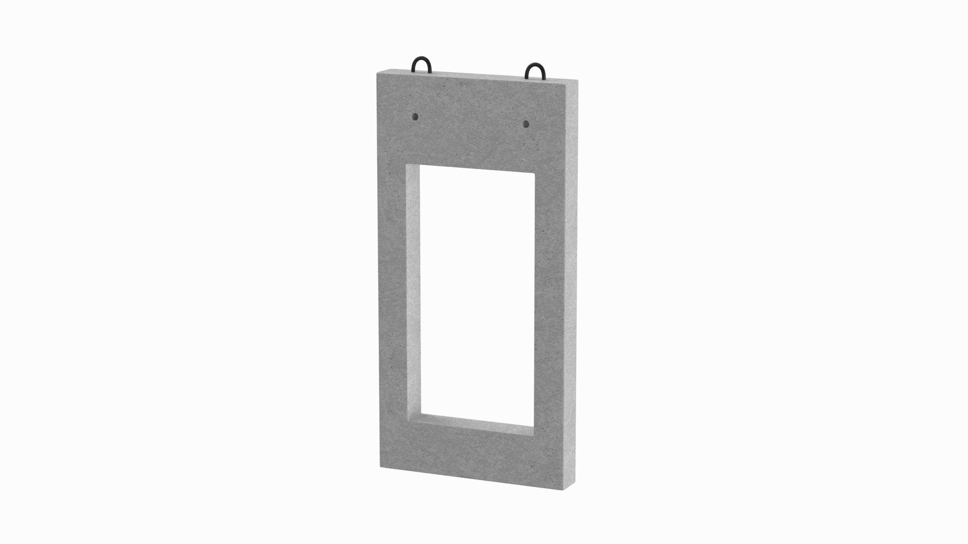 Concrete Window Panel 3D model_4