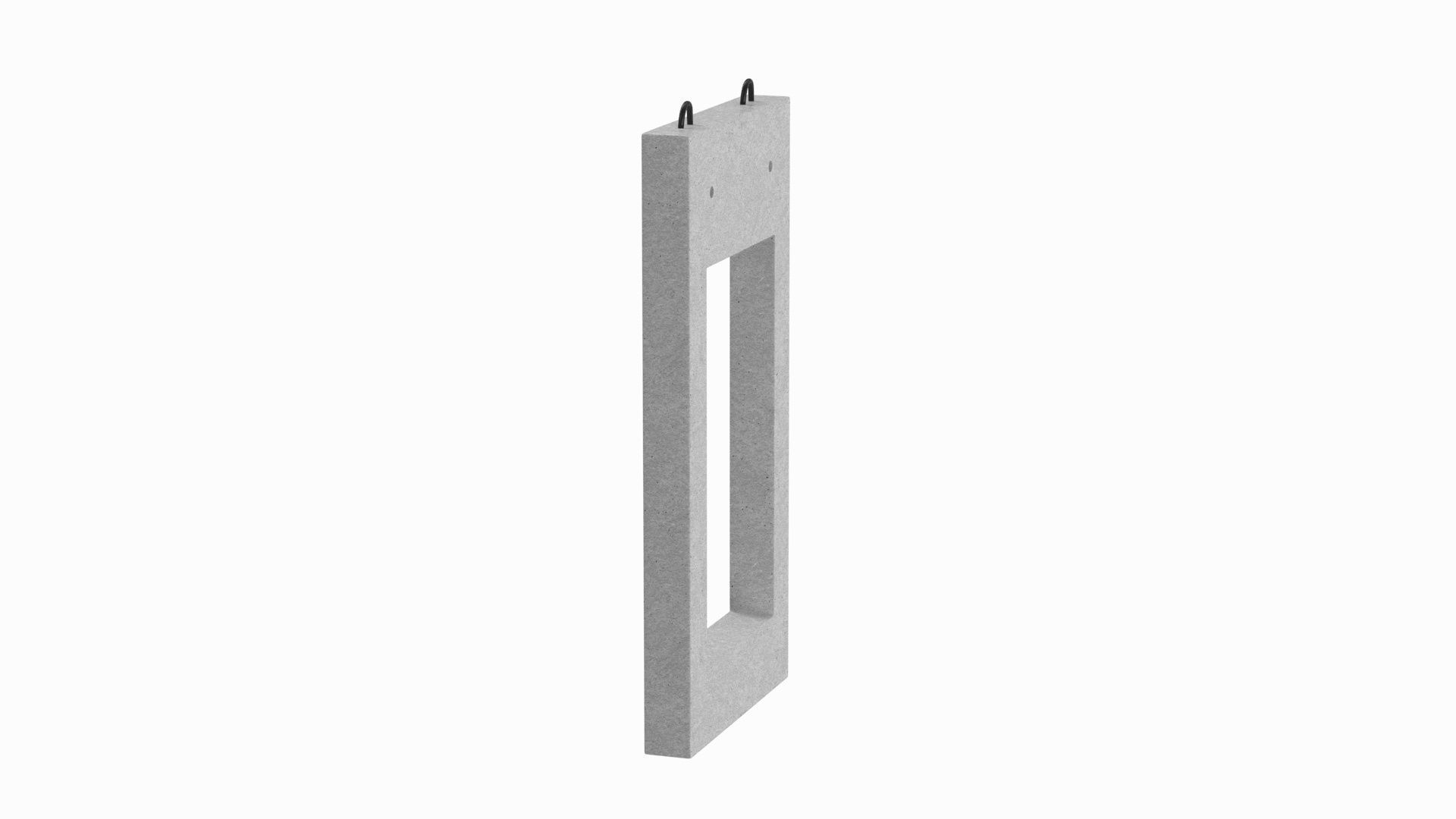 Concrete Window Panel 3D model_3