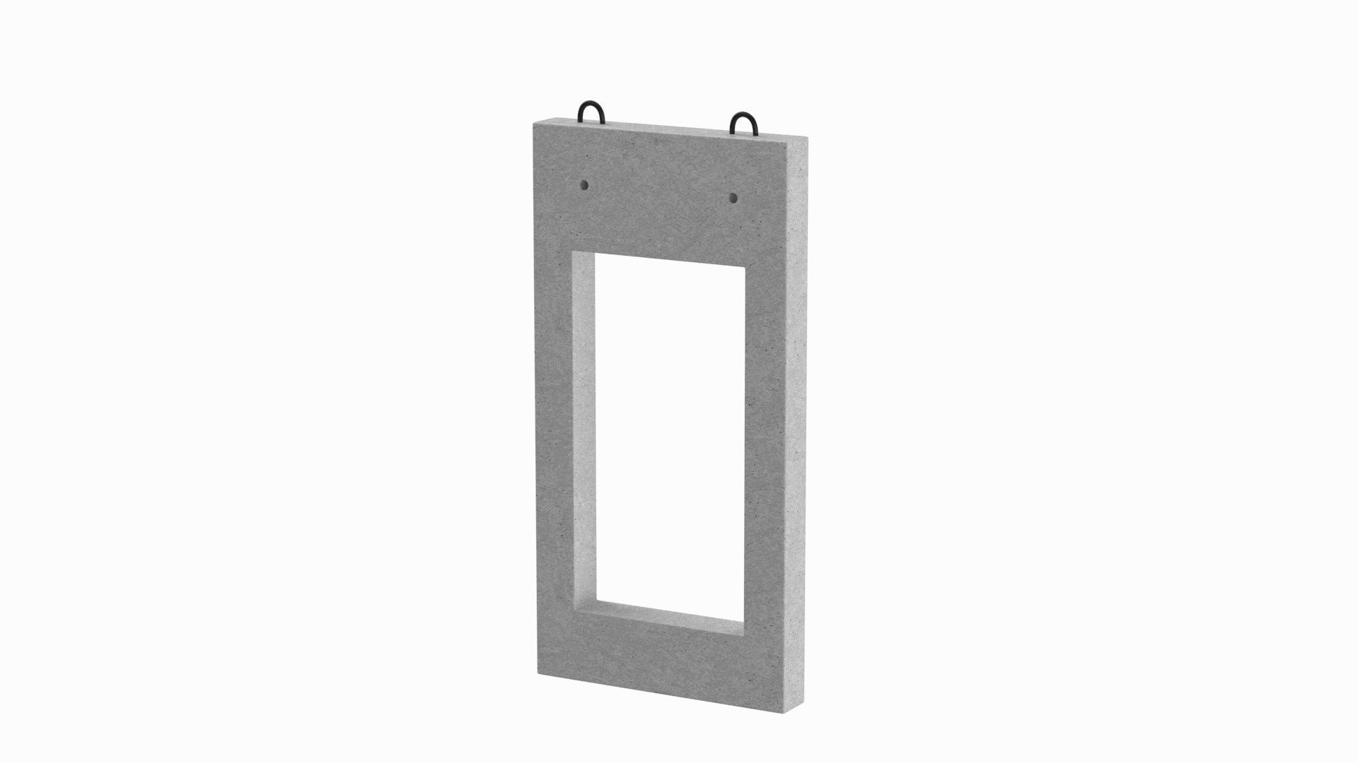 Concrete Window Panel 3D model_1