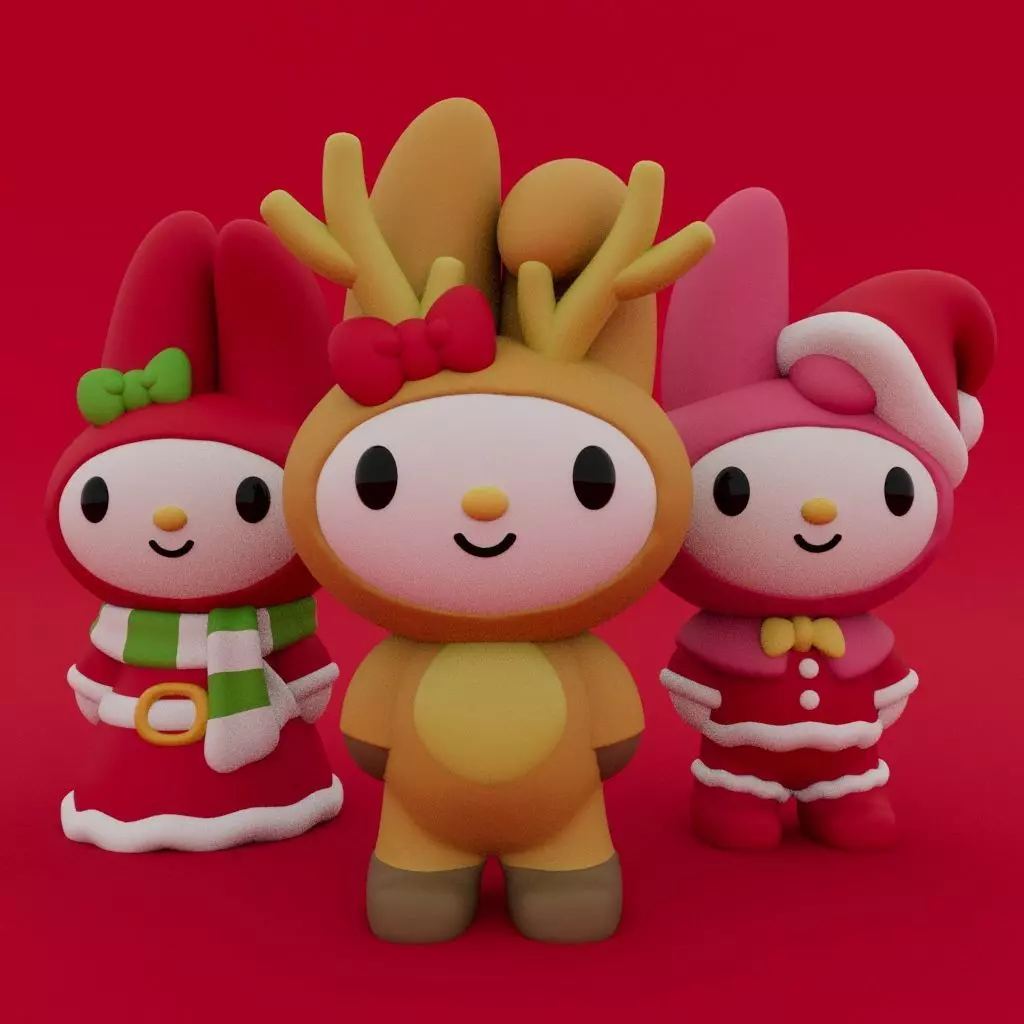 Christmas Special Cute My Melody Collection 3D print model_0