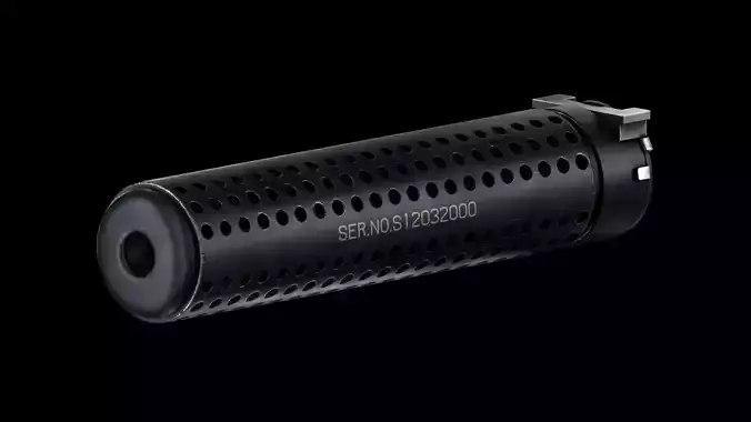 AAA M4QD Silencer Game Ready PBR Low-poly 3D model