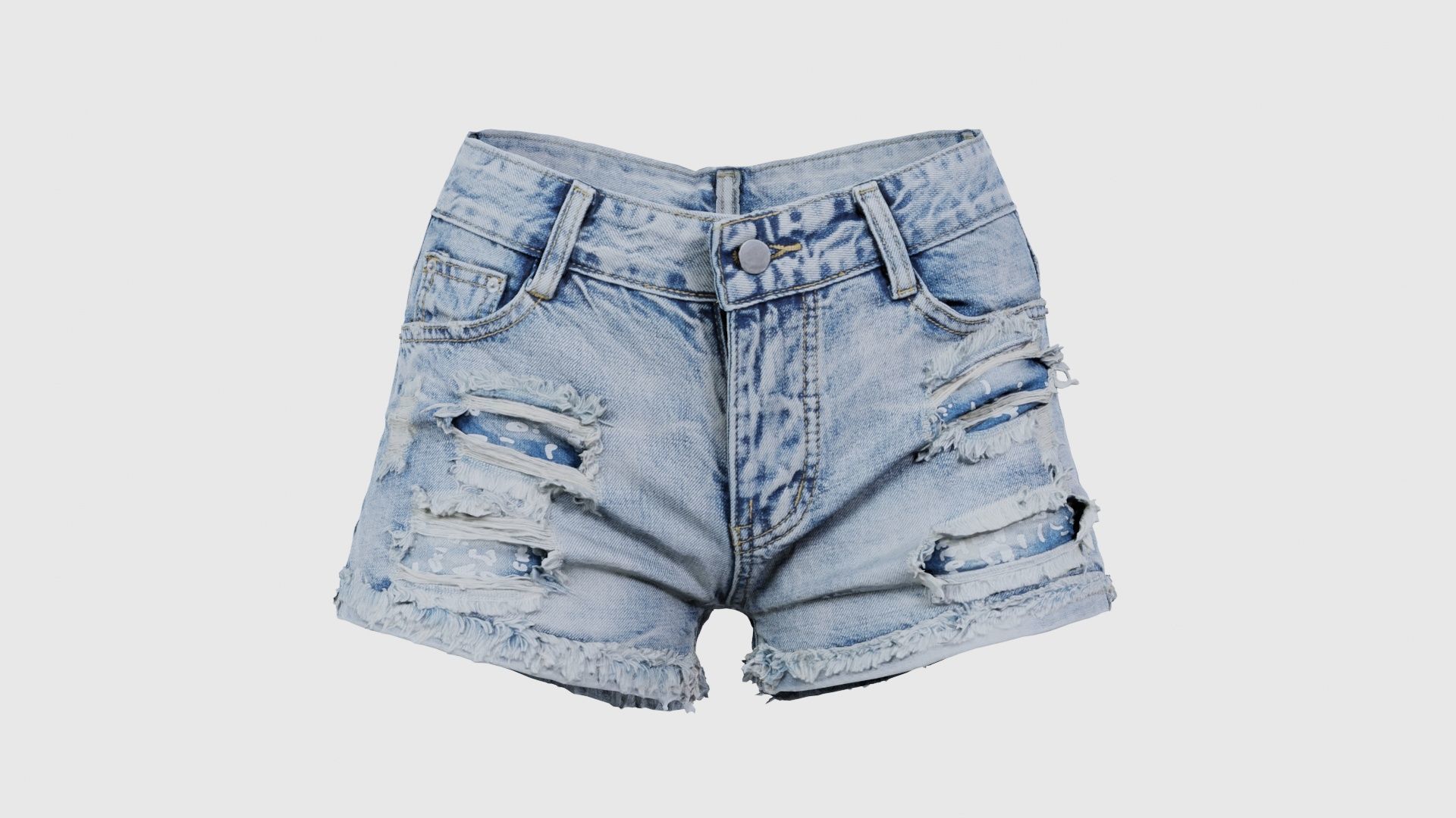 114 Trouser Short Bottom Jeans Superbundle 3D Model Collection_69