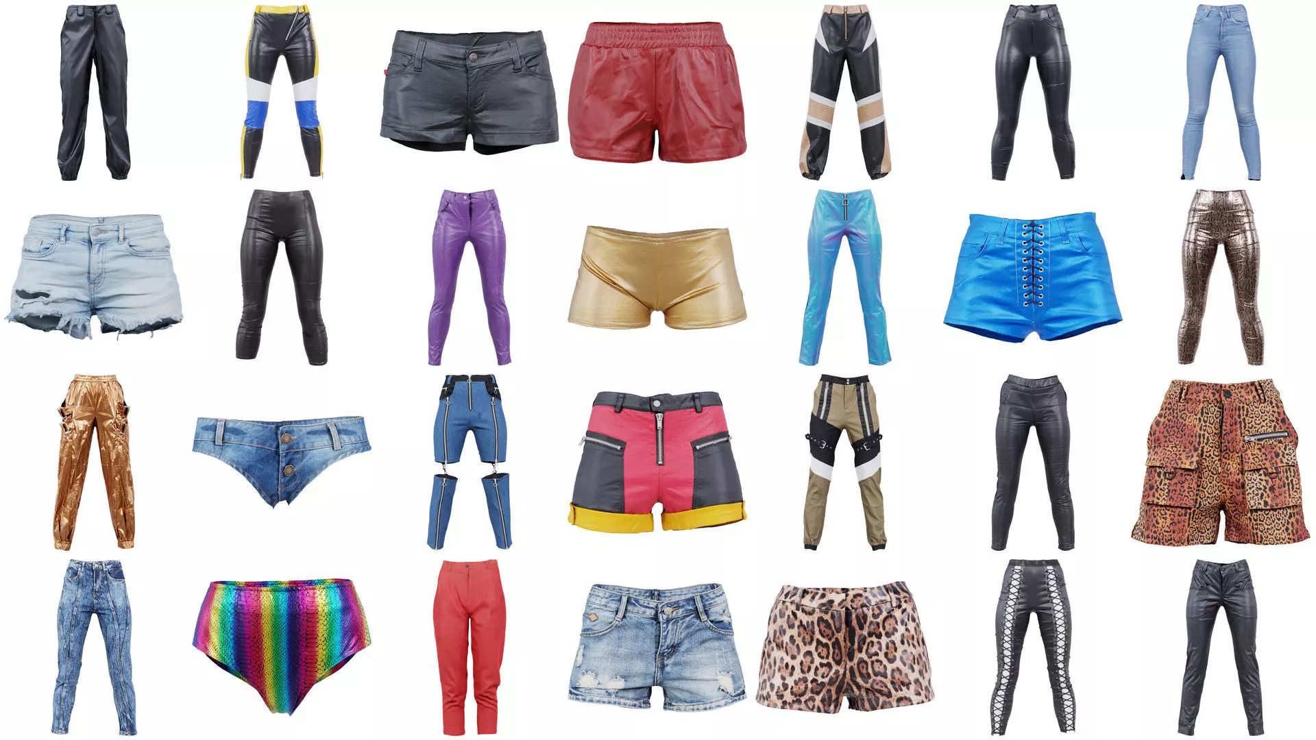 114 Trouser Short Bottom Jeans Superbundle 3D Model Collection_0