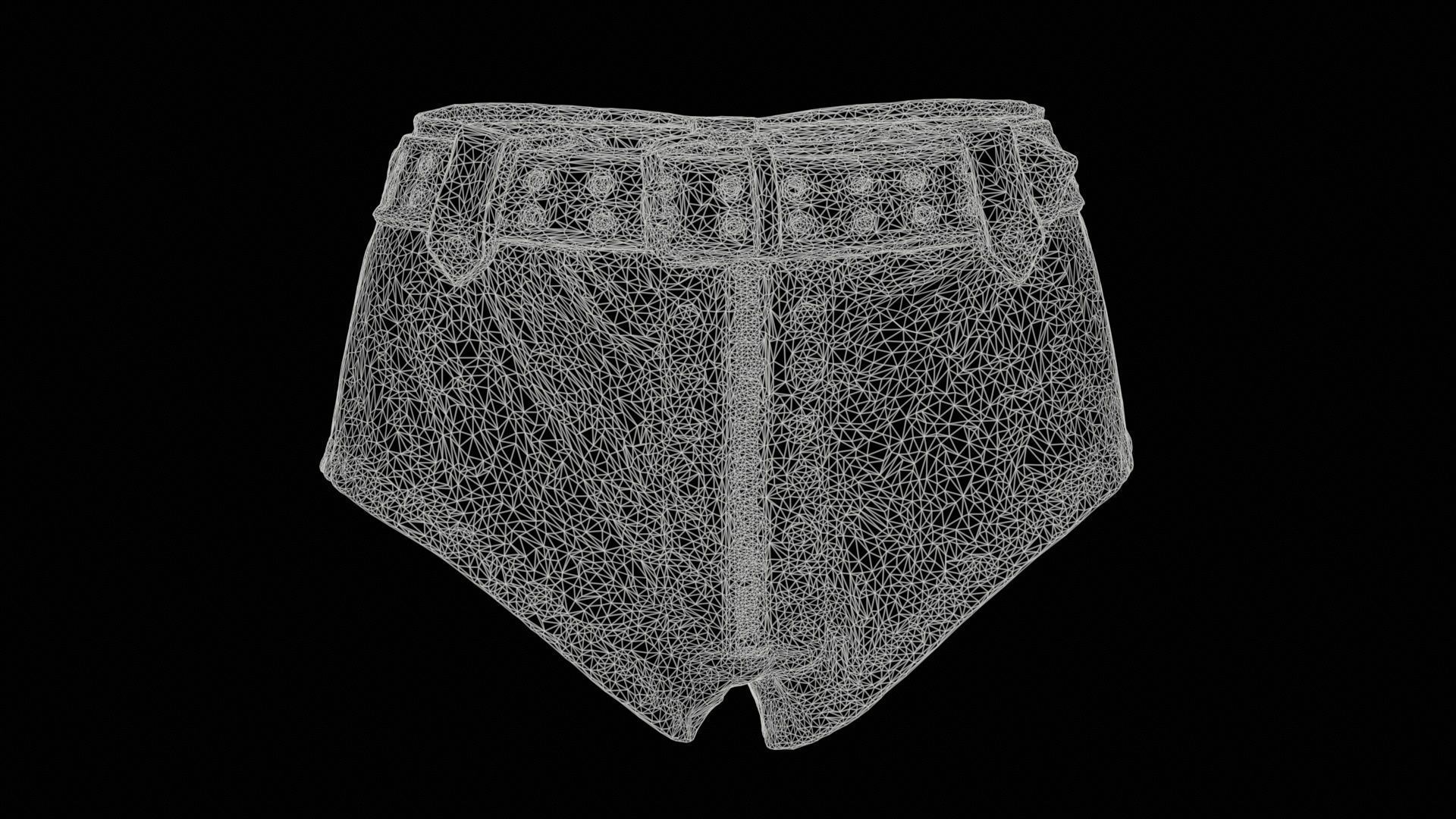 114 Trouser Short Bottom Jeans Superbundle 3D Model Collection_34
