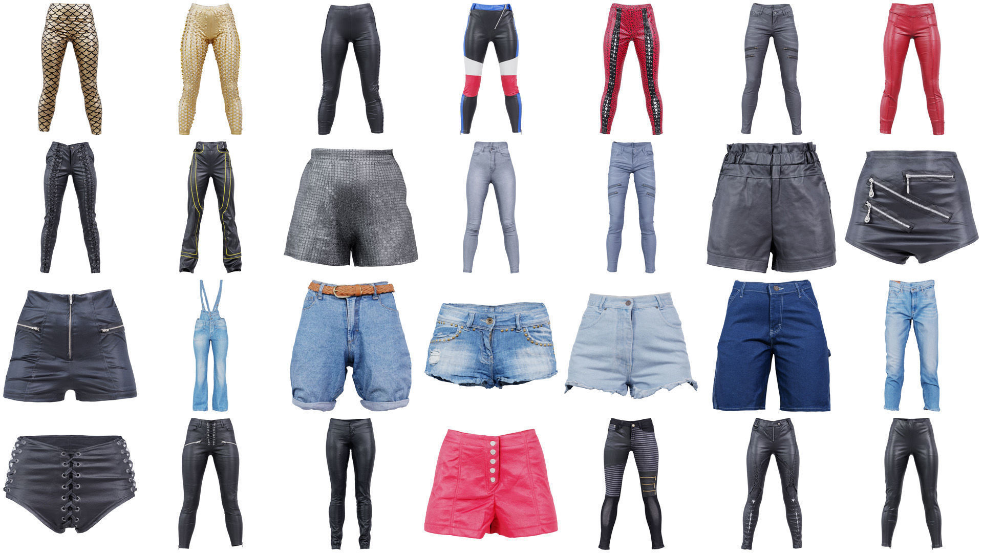 114 Trouser Short Bottom Jeans Superbundle 3D Model Collection_2