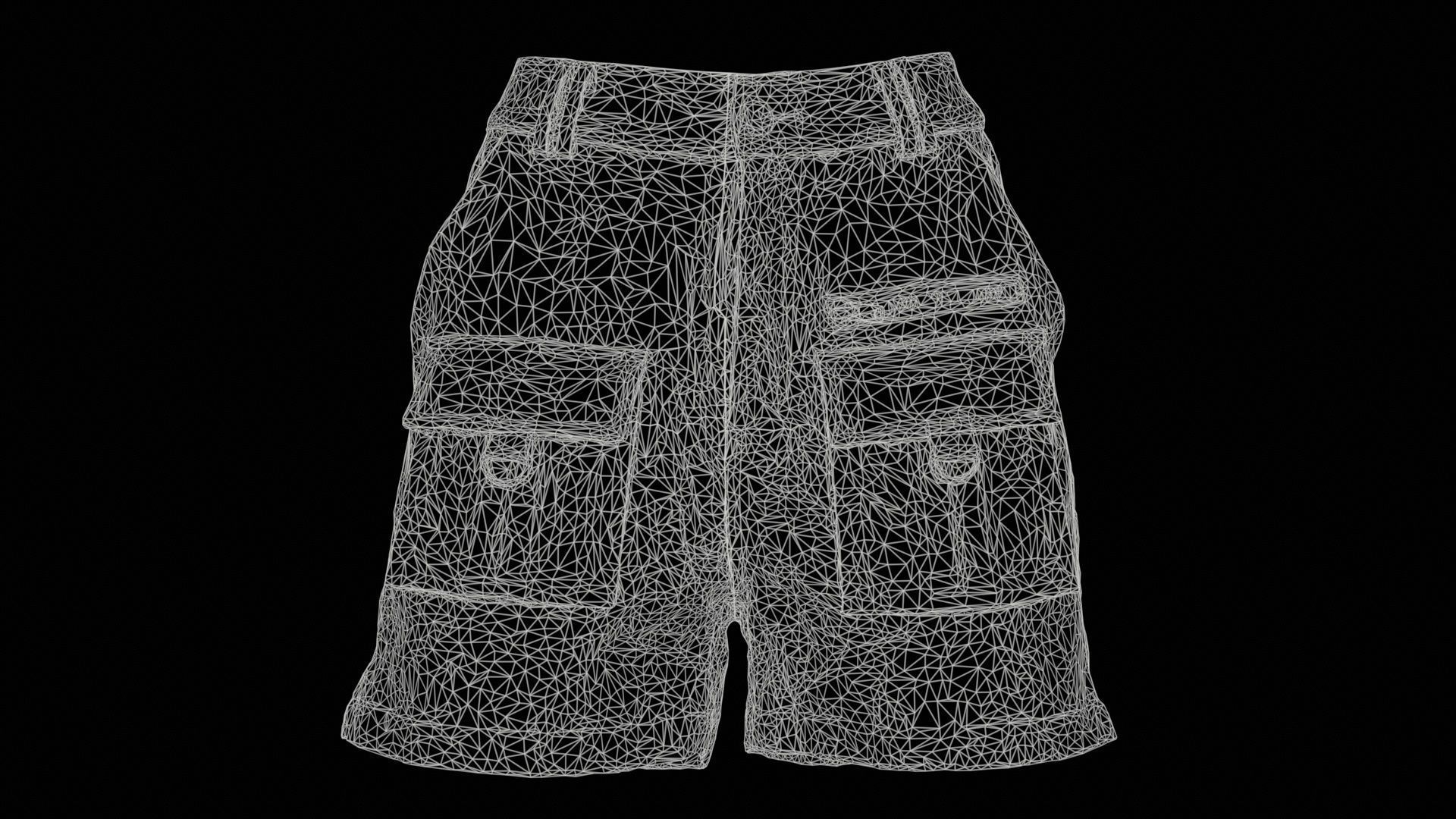 114 Trouser Short Bottom Jeans Superbundle 3D Model Collection_33