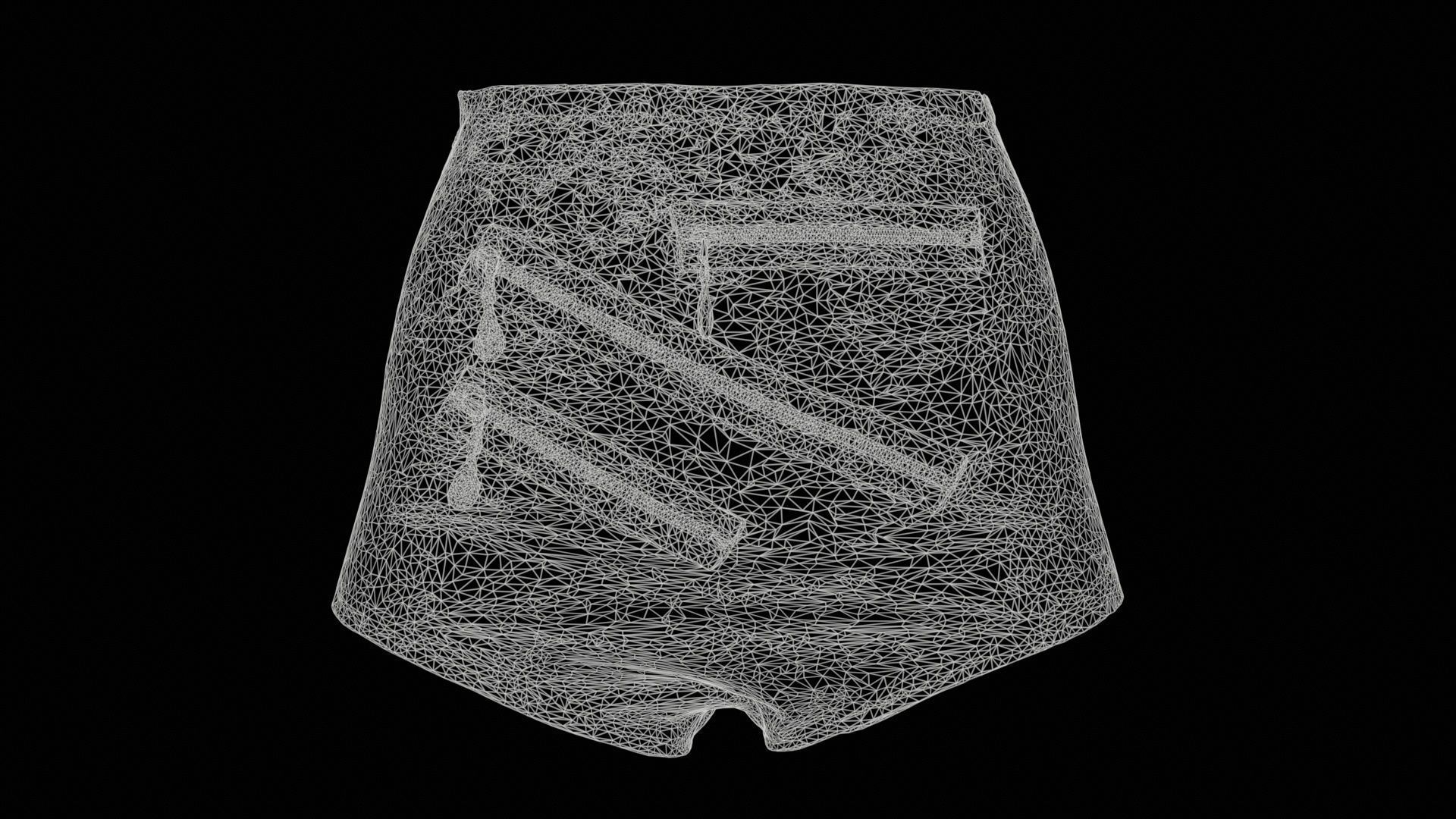 114 Trouser Short Bottom Jeans Superbundle 3D Model Collection_32