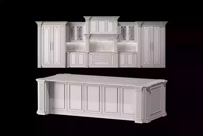 blk wood classical kitchen art 005