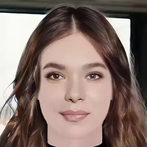Hailee Steinfeld Head - No Hair - Low poly head for game 