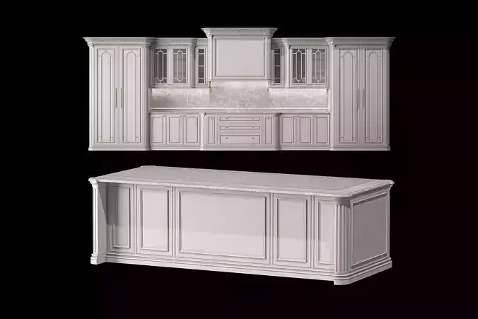 blk wood classical kitchen art 003