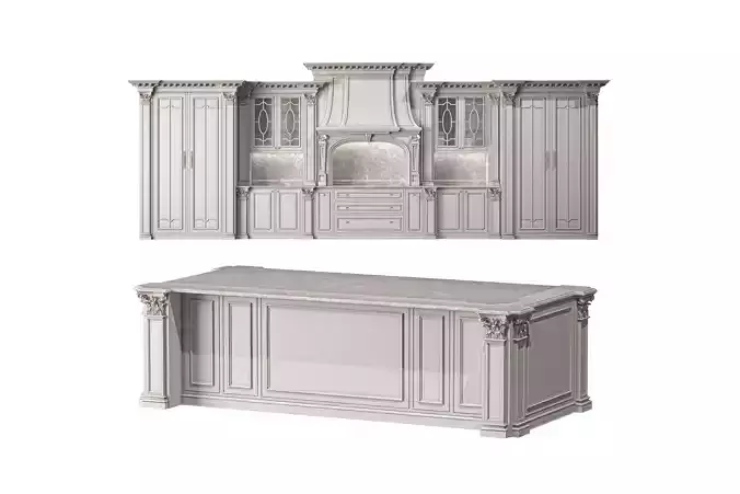 blk wood classical kitchen art 002