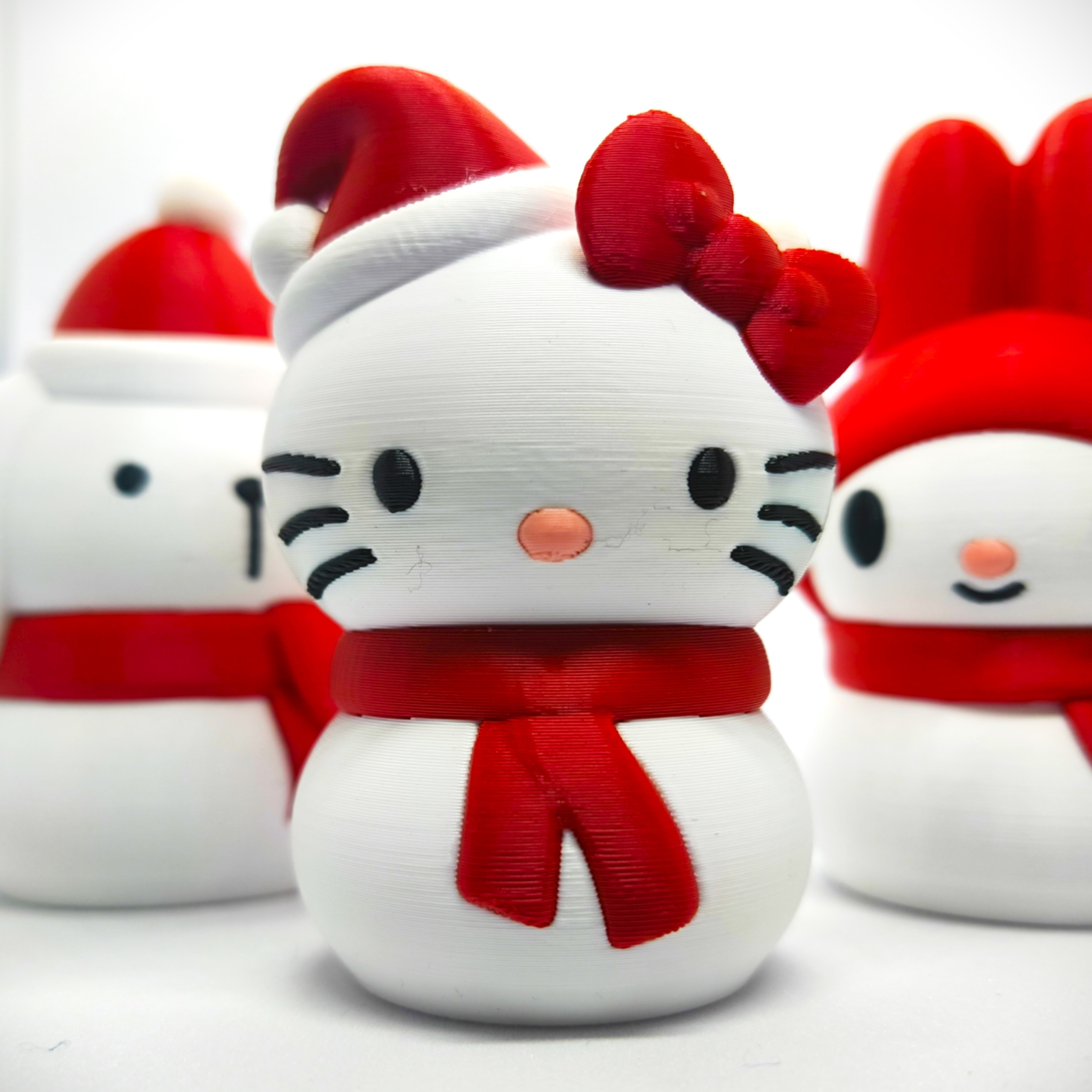 Christmas Special Cute Kitty Snowman Collection 3D print model_4