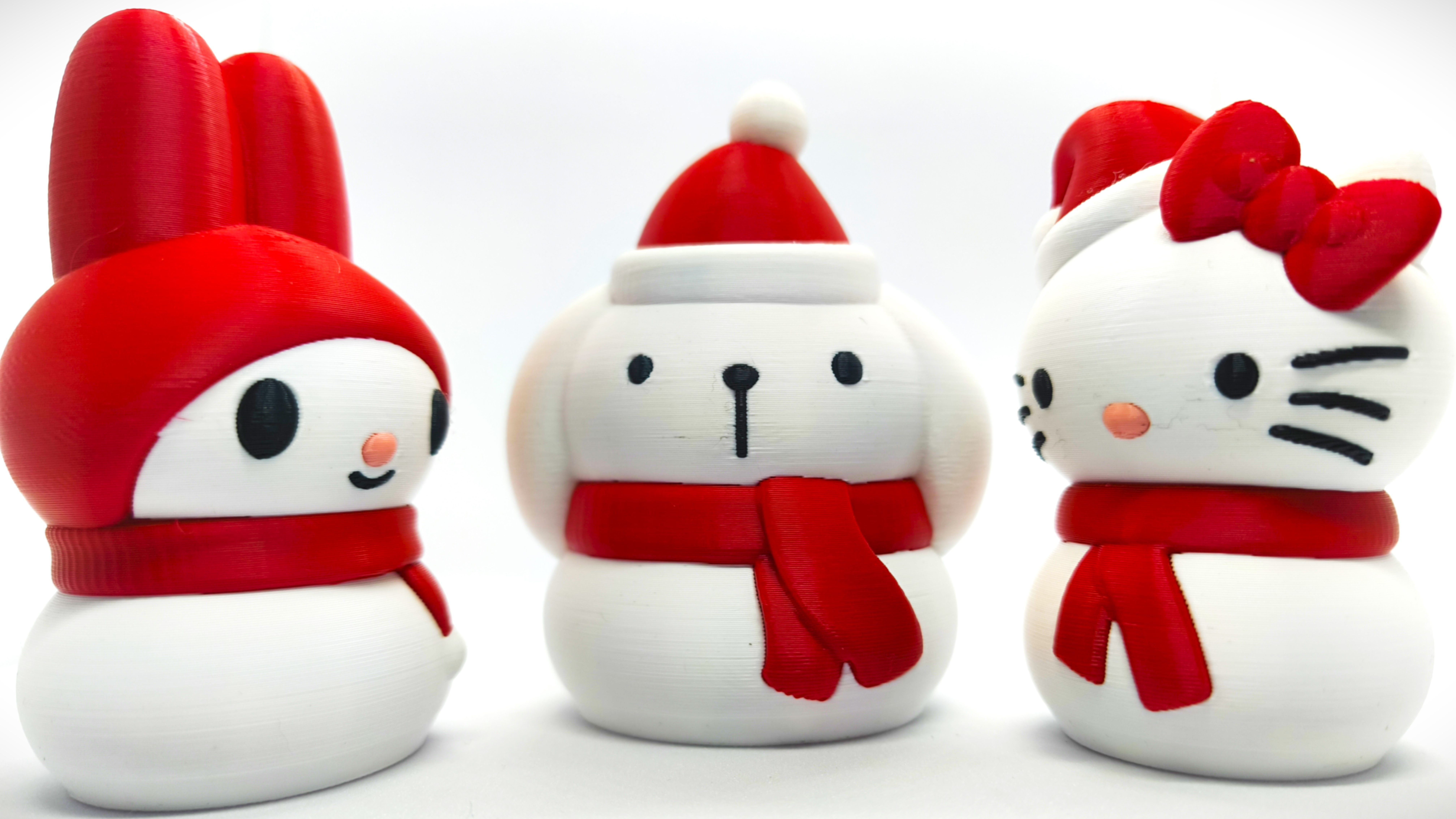 Christmas Special Cute Kitty Snowman Collection 3D print model_10