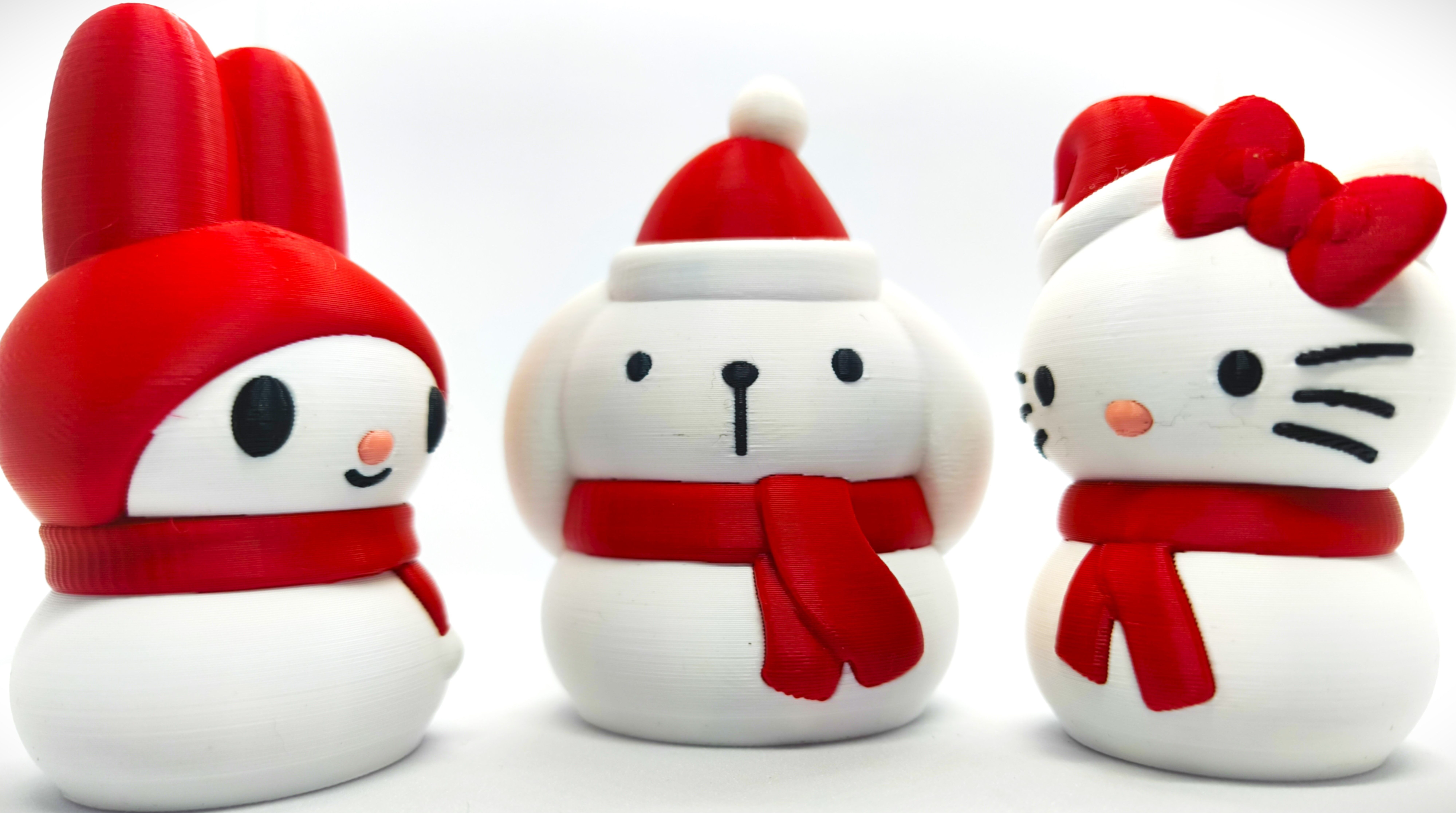 Christmas Special Cute Kitty Snowman Collection 3D print model_9