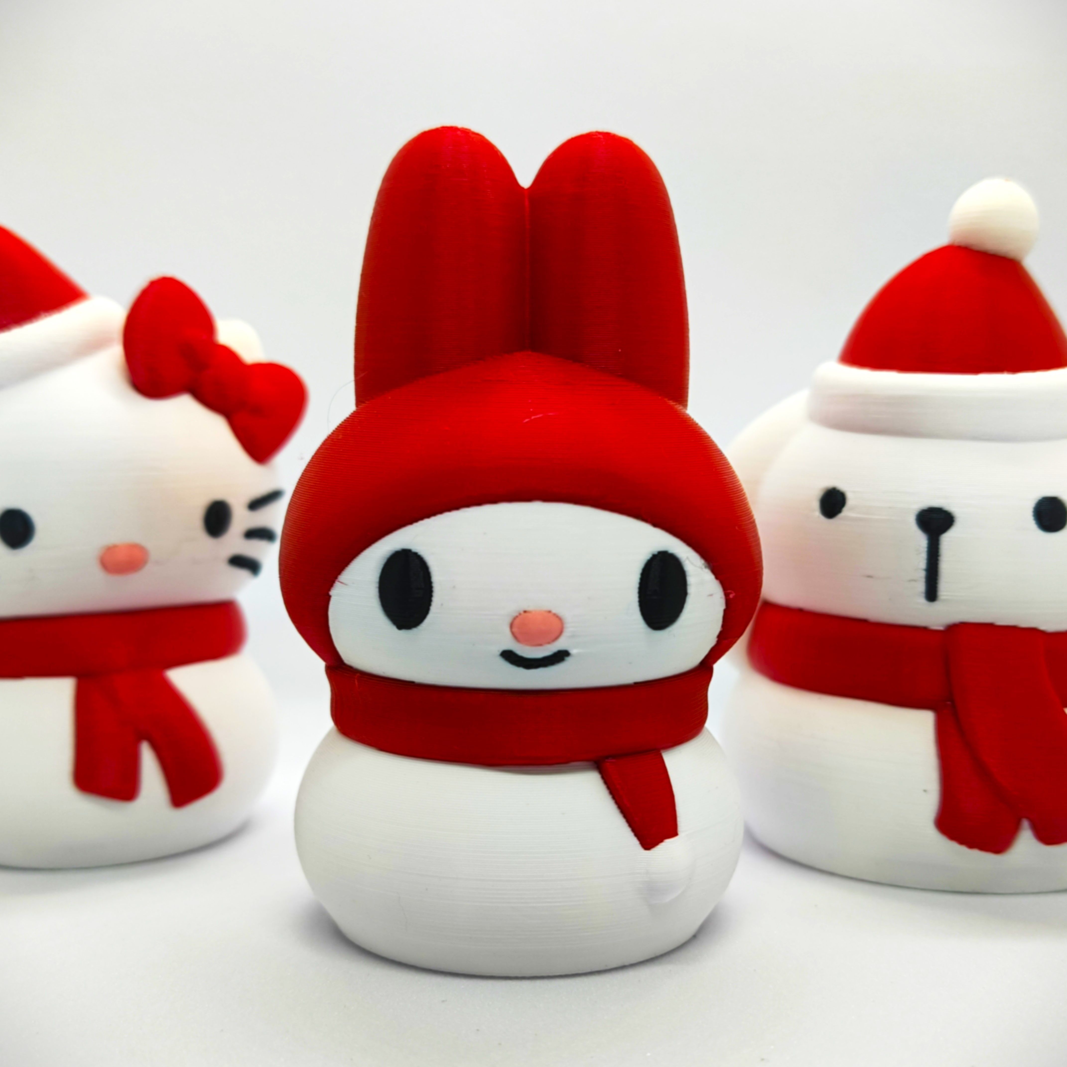 Christmas Special Cute Kitty Snowman Collection 3D print model_3