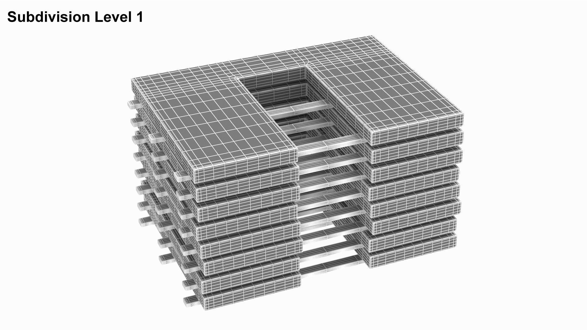 Stacked Concrete Wall Panels  3D model_8