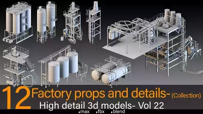 12- Factory props and details- Collection groups- Vol 22 3D model