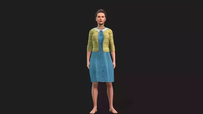 Premium 3d Model of a Girl