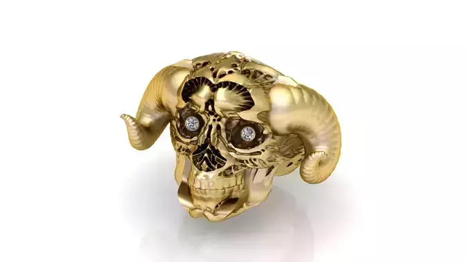 BULL FACE RING 3D PRINTABLE MODEL 3D print model
