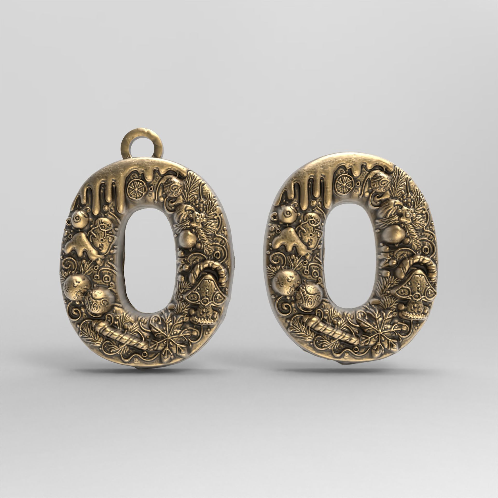 christmas decor 0 to 3 numbers  3D print model_2